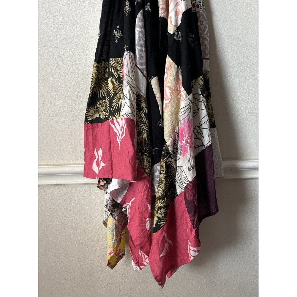 Ashley Taylor Patchwork Dress Strap Smock Boho Festival Hippie Colorful OS New - Picture 15 of 16